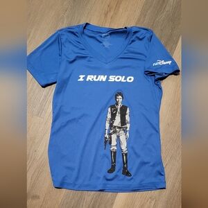 Run Disney Blue 'I Run Solo' Womens Tee